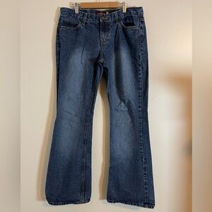 Jordache Jeans Womens 11/12 Petite Blue Flare Normcore 90s Denim Bottoms